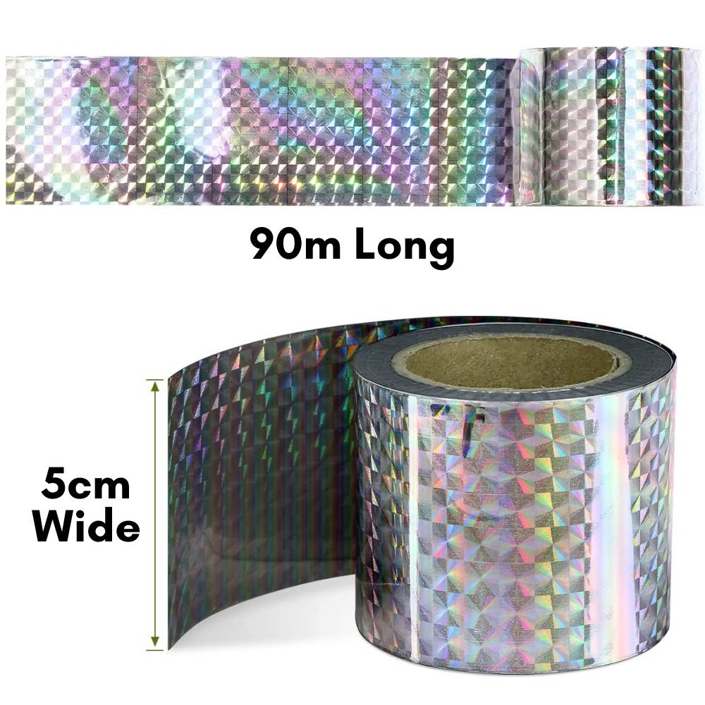 Bird Reflective Tape | Bird Scare Ribbon | Bird Flash Tape - 90m rolls