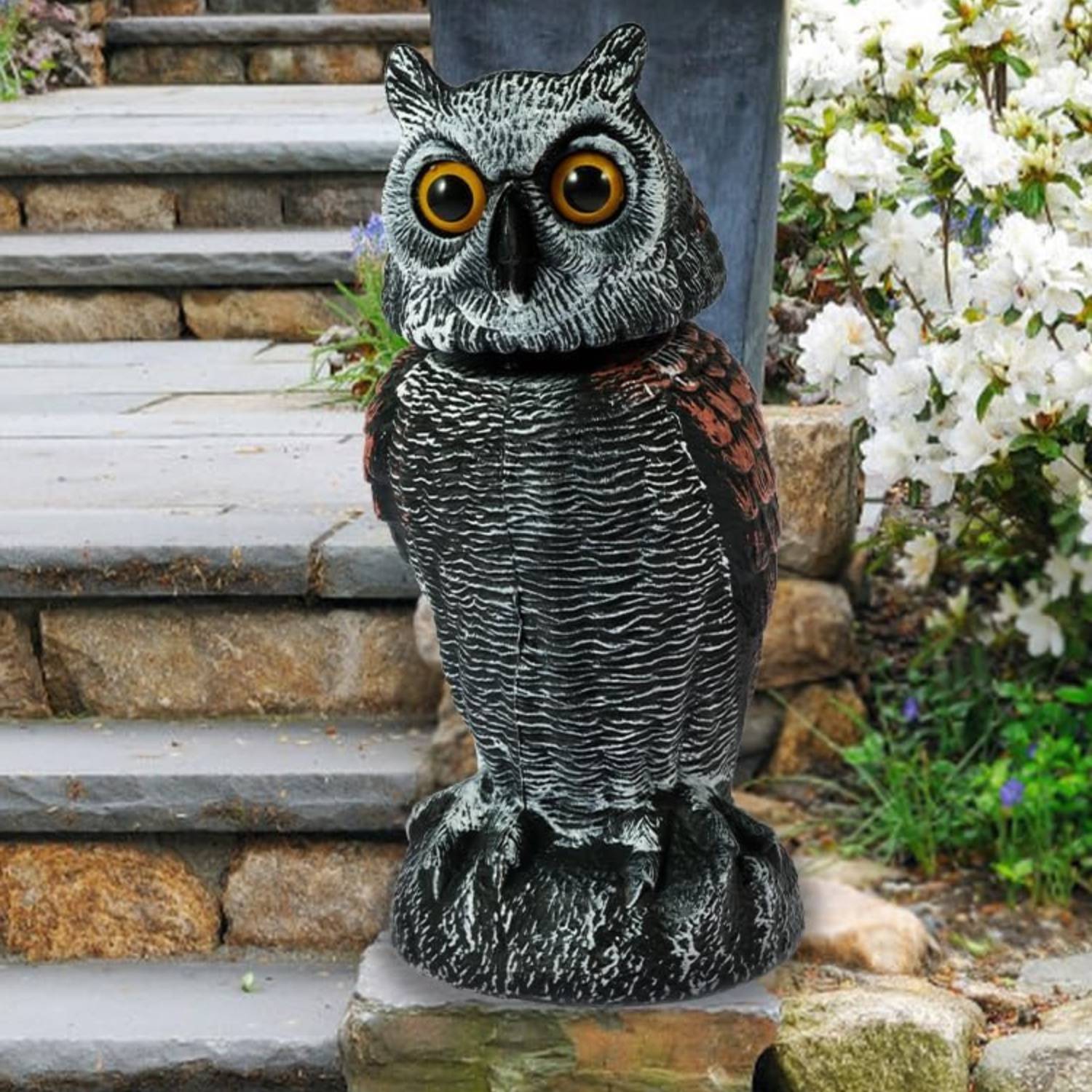 Fake Owl Decoy | Bird Scarecrow | Plastic Owl Statues