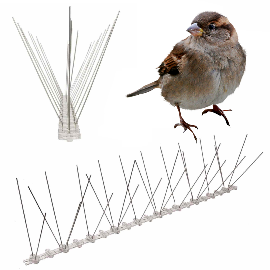 Anti-Sparrow Spikes | Sparrow Deterrent Spike Strips | Sparrow Repellent Spikes (per 50cm strip)